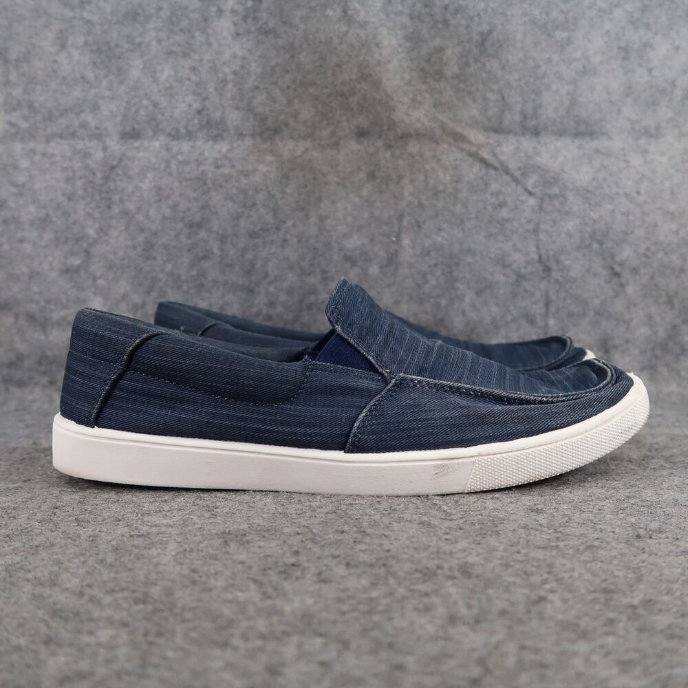 Aleader Shoes Mens 10 Slip On Loafer Casual Canvas Trainer Sneakers Comfort Blue
